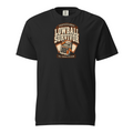 Professional Lowball Survivor Tee — black Comfort Colors 1717 with cream and orange calculator front print